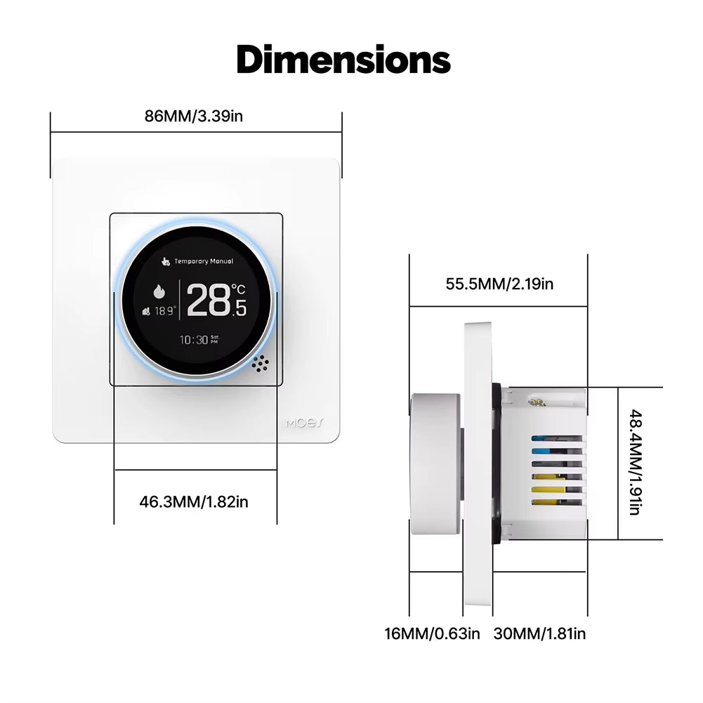 Smart Thermostat Smart Home Heating Knob Thermostat for Electric Floor Heating Water/Gas Boiler