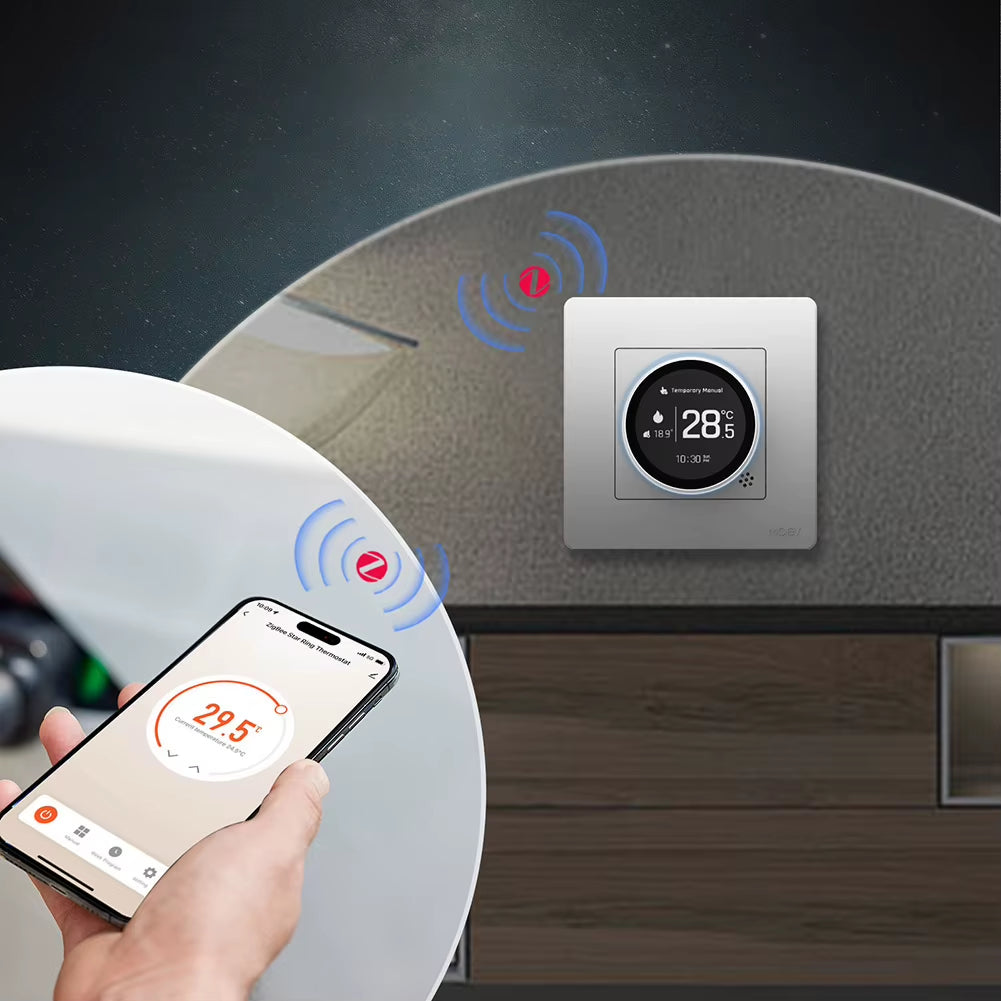 Smart Thermostat Smart Home Heating Knob Thermostat for Electric Floor Heating Water/Gas Boiler