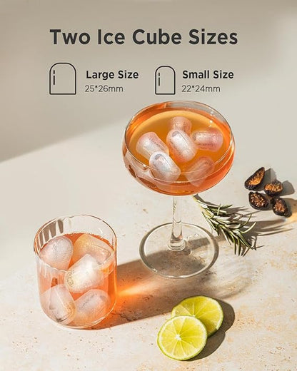 26 Lb.Daily Production Bullet Ice Countertop Ice Maker, Self-Cleaning Ice Makers